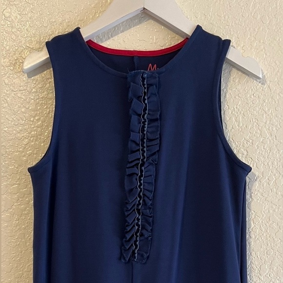 Mini Boden wide leg cropped navy blue jumpsuit size 8-9 - Picture 2 of 4